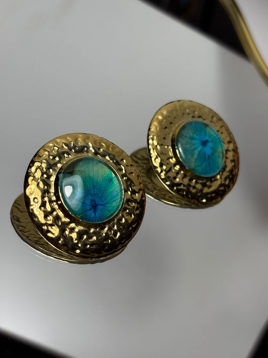 Orecchini “Ortensia blu Vintage”